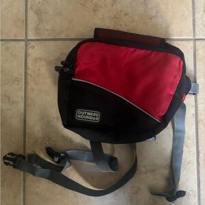 Outward Hound Red and Black Dog Backpack